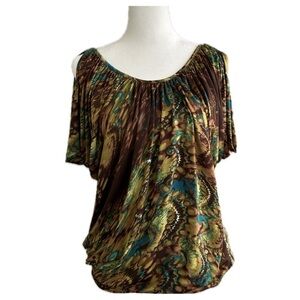 Boho Sleeveless Slouch Multicolor Tunic